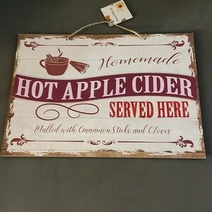Homemade Apple Cider Wooden Sign